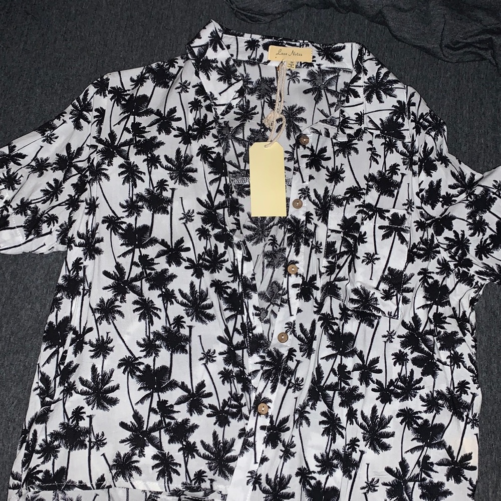 Palm tree button up shirt